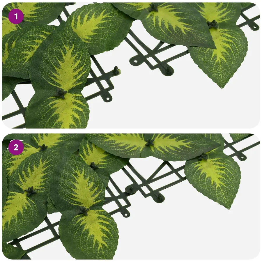 Écran de balcon avec feuilles Vert et jaune 300 x 100 cm - 6