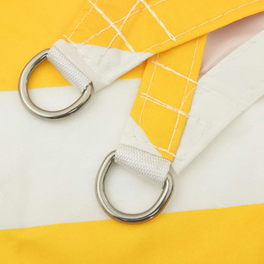 Voile d'ombre Jaune et blanc 6 x 6 m 100 % polyester Oxford - 5