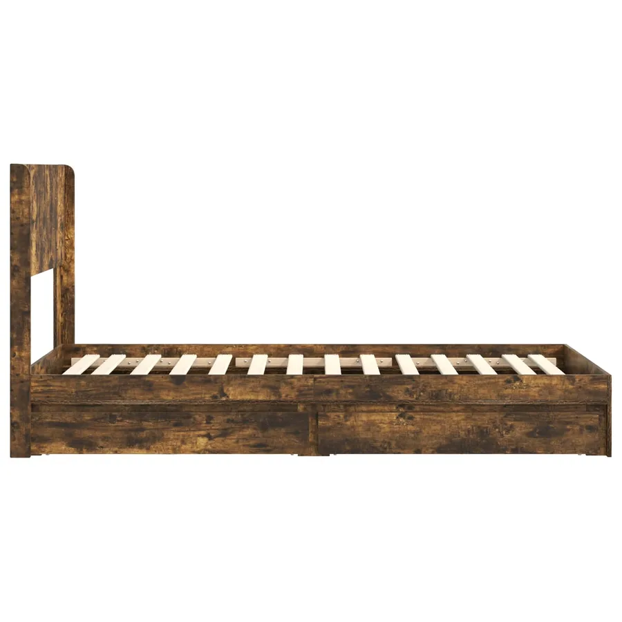 Cadre de lit avec rangement et tête de lit 2 pc - 7