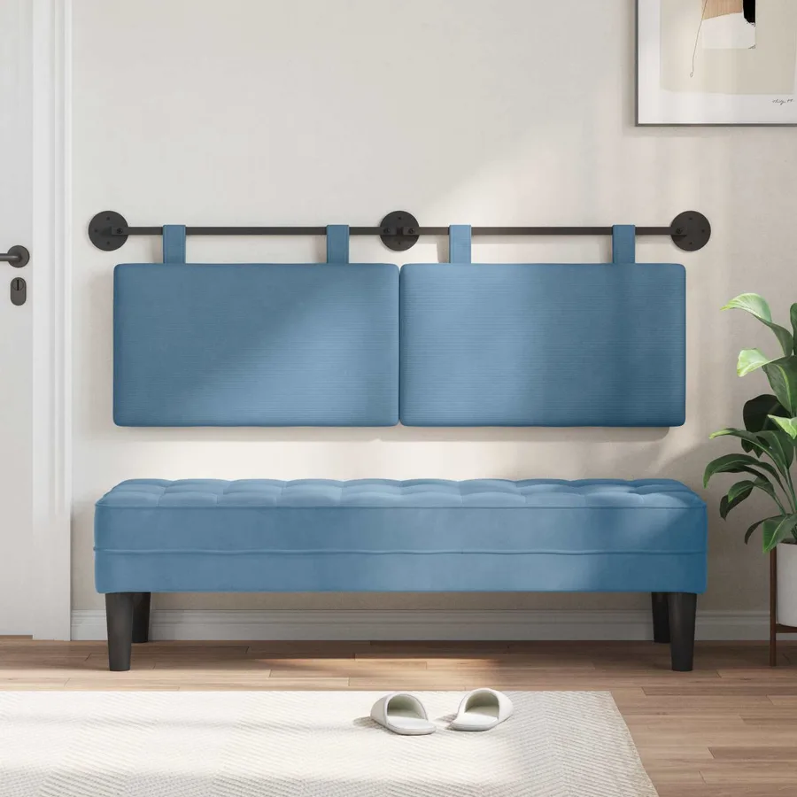 Tête de lit suspendue Tissu en velours côtelé - 3