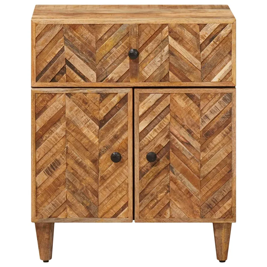 Table de chevet Marron 50 x 33 x 60 cm Bois de mangue massif - 3