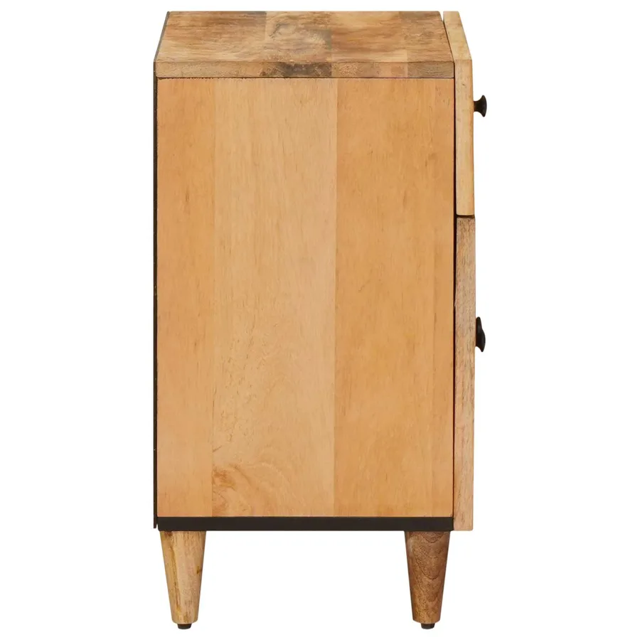 Table de chevet Marron 50 x 33 x 60 cm Bois de mangue massif - 4