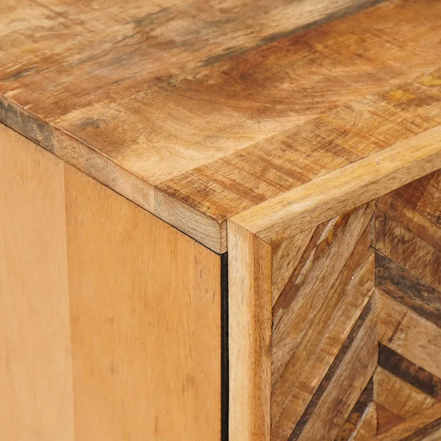 Table de chevet Marron 50 x 33 x 60 cm Bois de mangue massif - 6