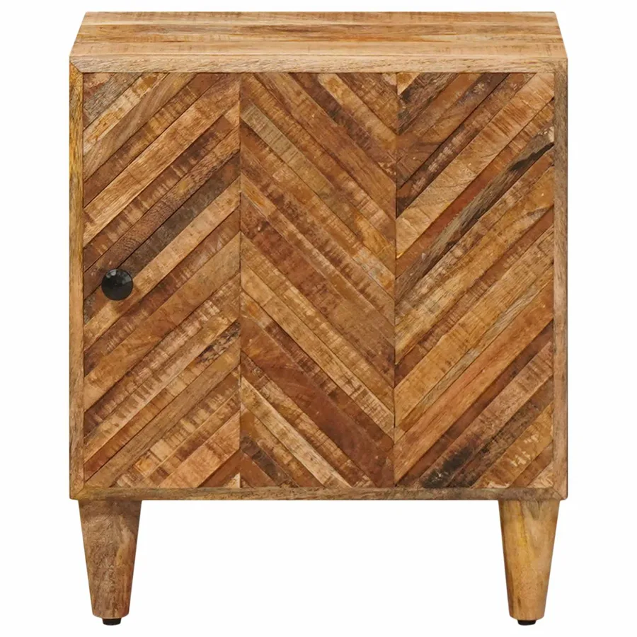Table de chevet Marron 40 x 33,5 x 46 cm Bois de mangue massif - 3