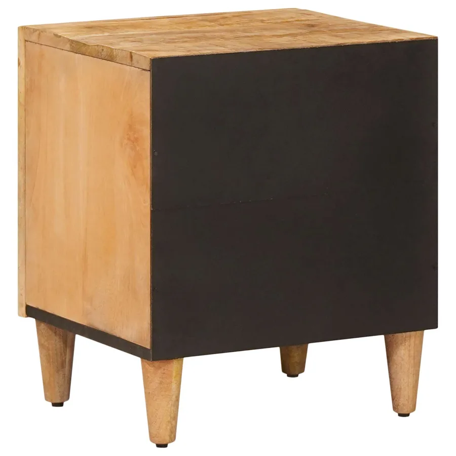 Table de chevet Marron 40 x 33,5 x 46 cm Bois de mangue massif - 5