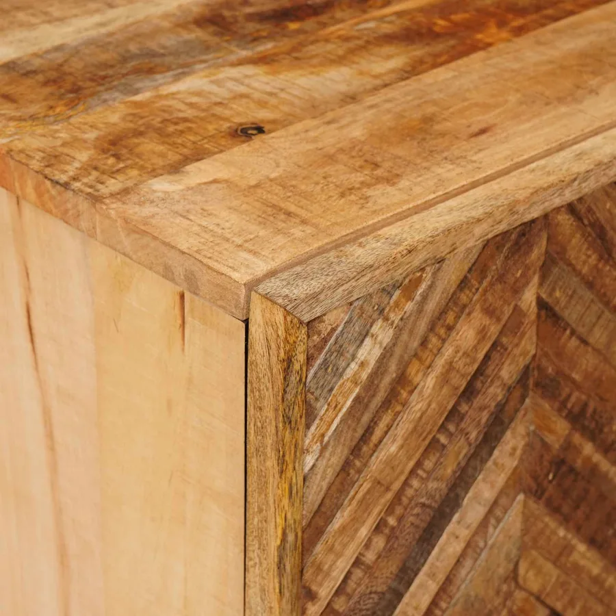 Table de chevet Marron 40 x 33,5 x 46 cm Bois de mangue massif - 6