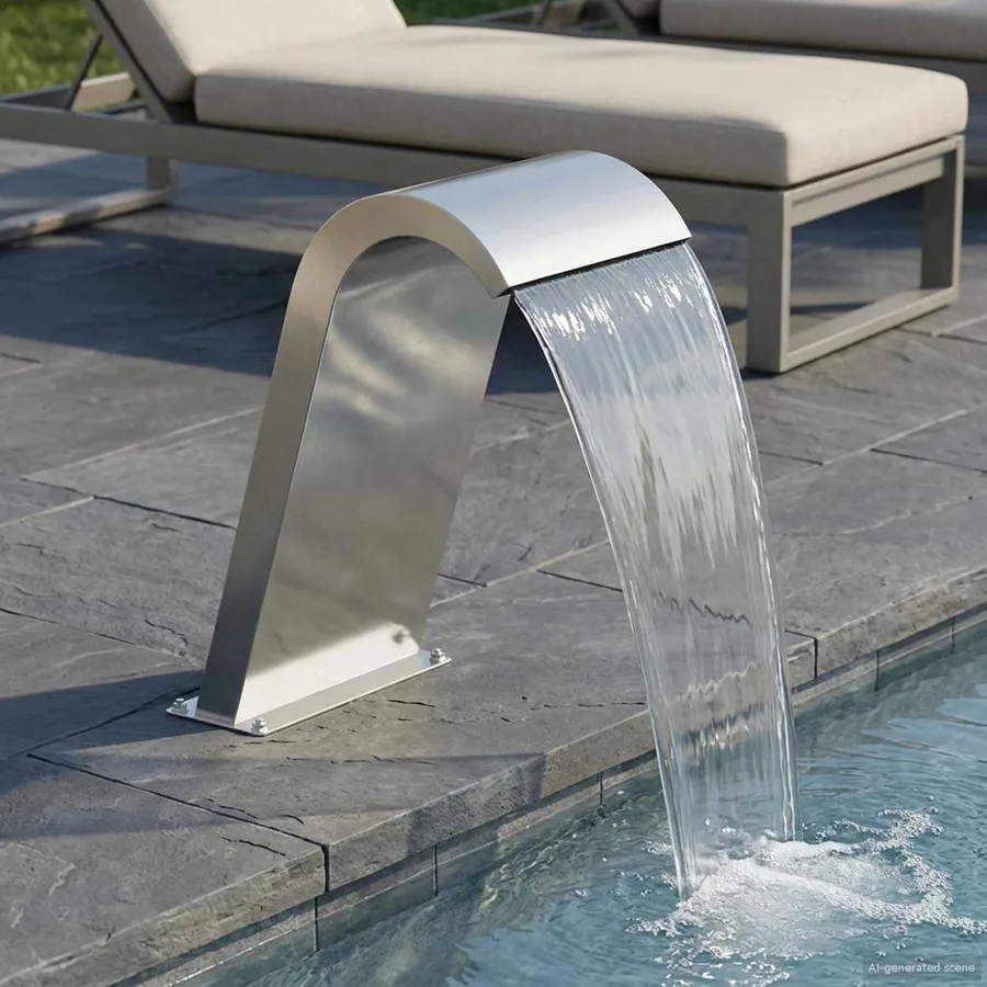 Fontaine de piscine Argenté 47 x 31 x 60 cm Acier inoxydable