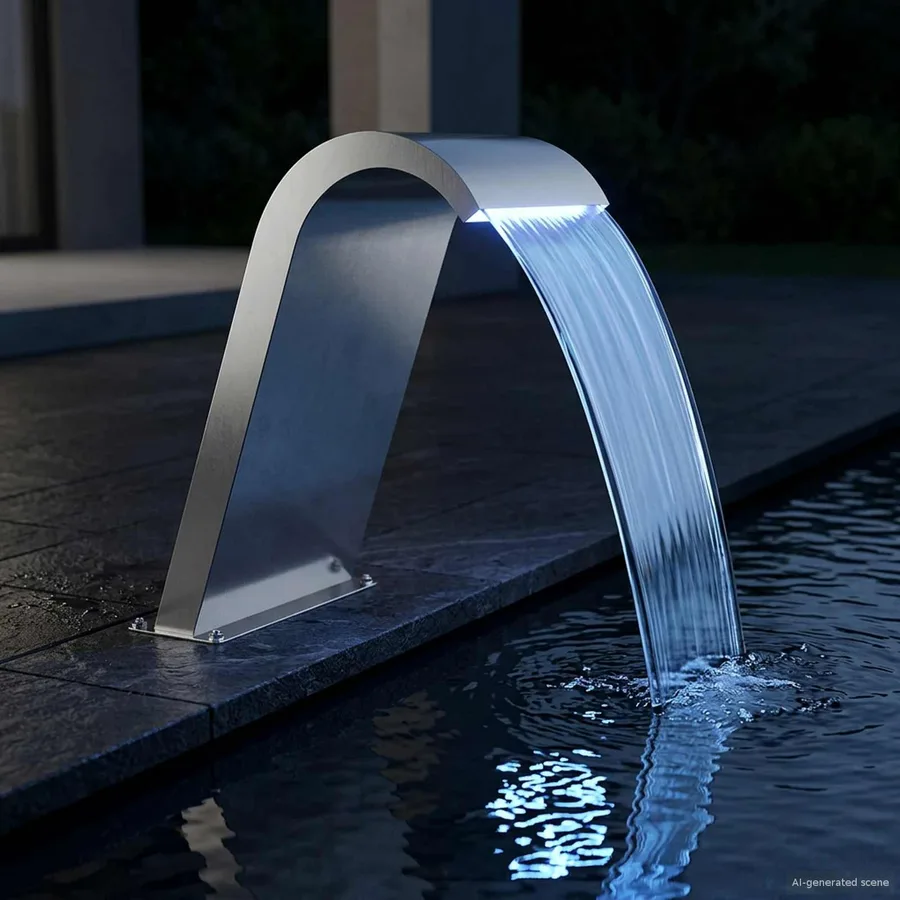 Fontaine de piscine Argenté 47 x 31 x 60 cm Acier inoxydable - 3