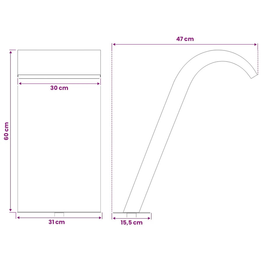 Fontaine de piscine Argenté 47 x 31 x 60 cm Acier inoxydable - 9