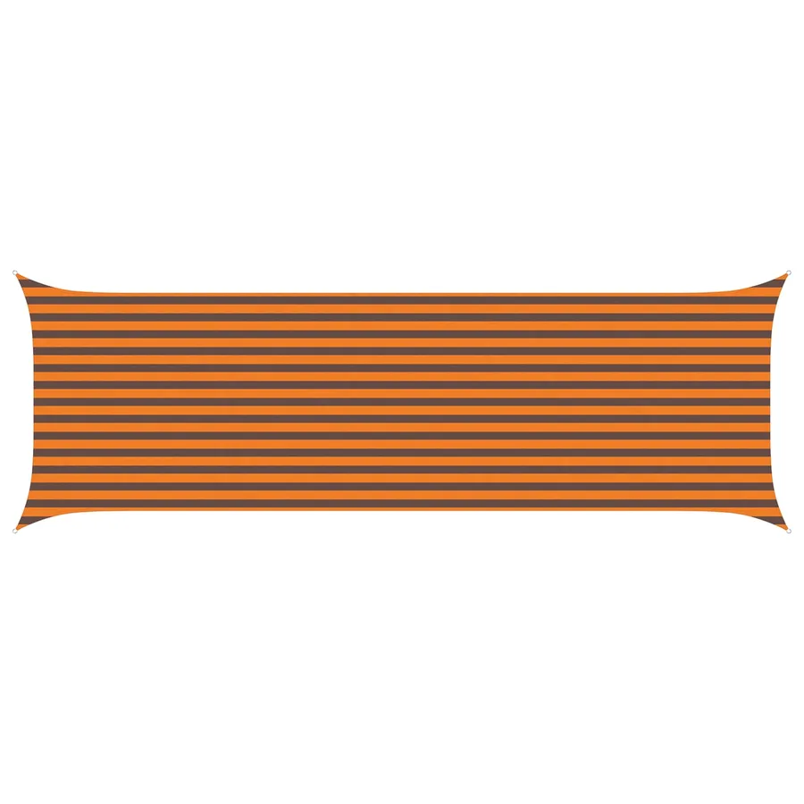 Voile d'ombre Orange et marron 6 x 2 m 100 % polyester Oxford - 2