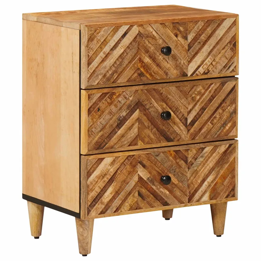 Table de chevet Marron 50 x 33 x 60 cm Bois de mangue massif
