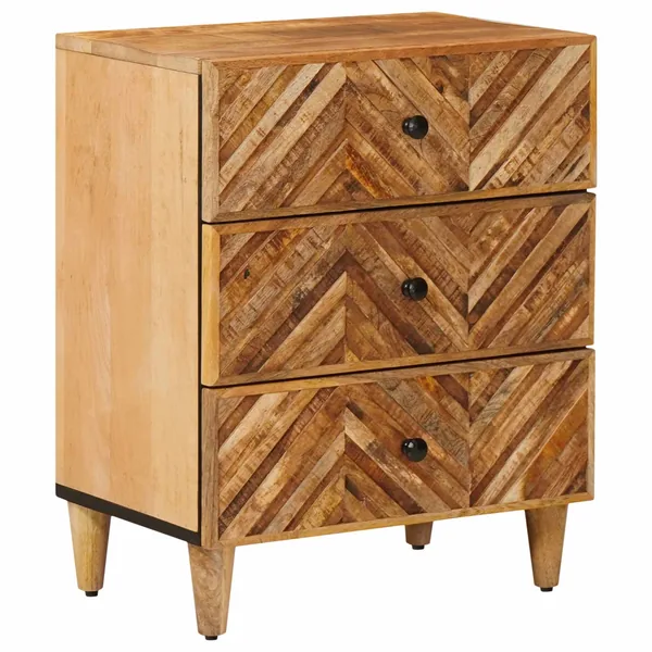 Table de chevet Marron 50 x 33 x 60 cm Bois de mangue massif