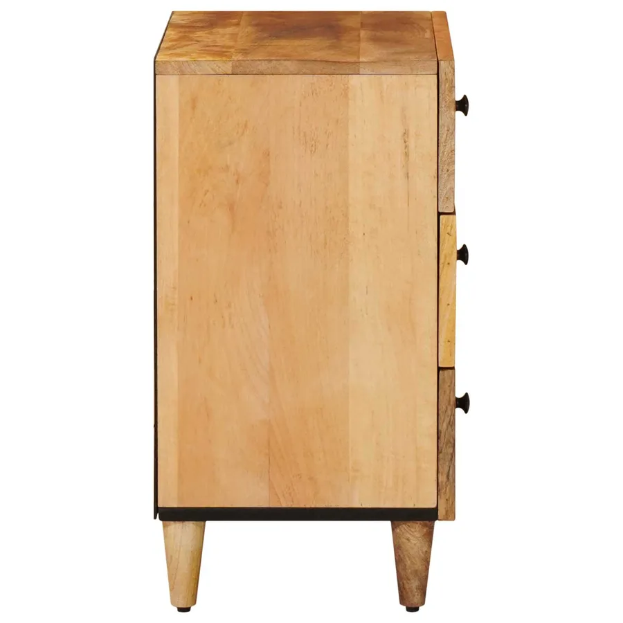 Table de chevet Marron 50 x 33 x 60 cm Bois de mangue massif - 4