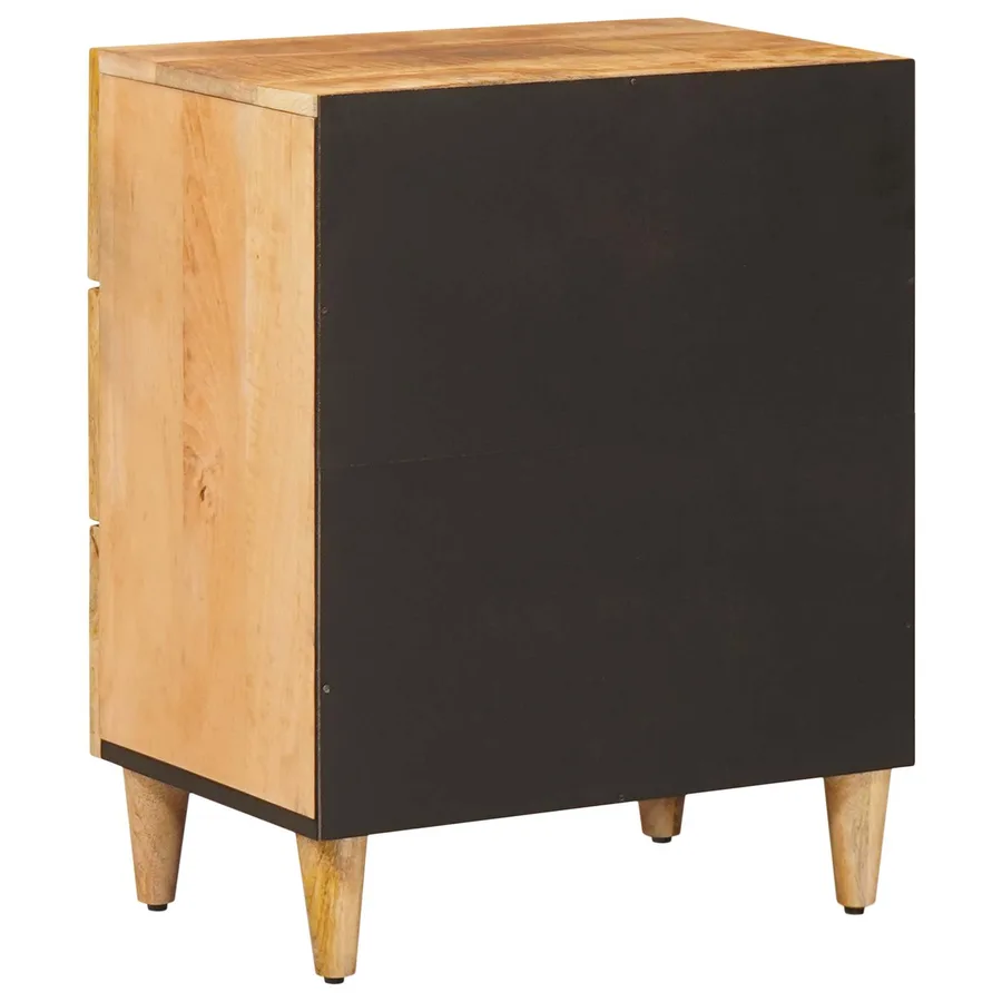 Table de chevet Marron 50 x 33 x 60 cm Bois de mangue massif - 5