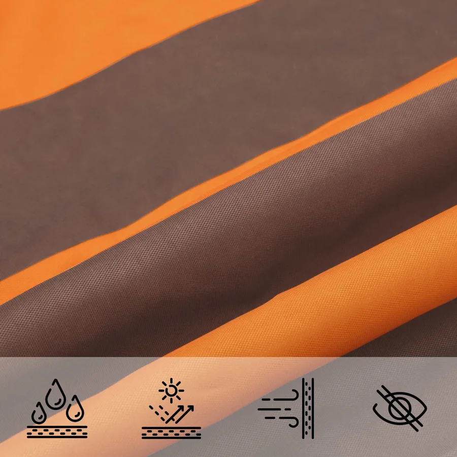 Voile d'ombre Orange et marron 3,5 x 3,5 x 4,9 m - 6