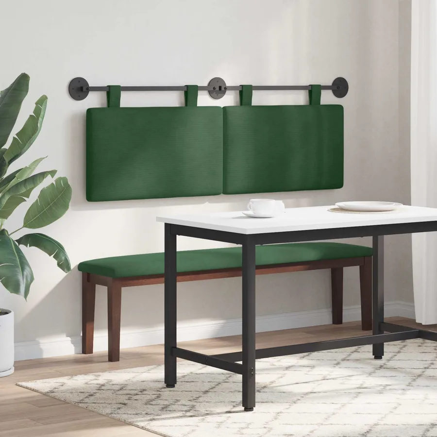 Tête de lit suspendue Tissu en velours côtelé - 4