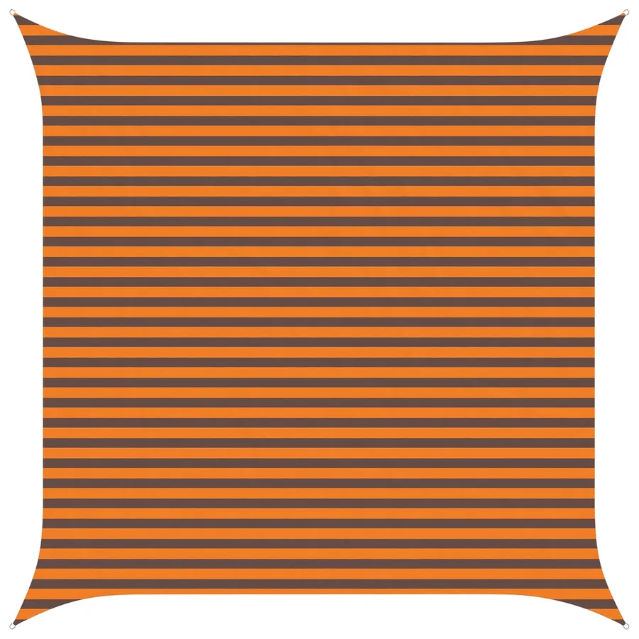 Voile d'ombre Orange et marron 4 x 4 m 100 % polyester Oxford - 2