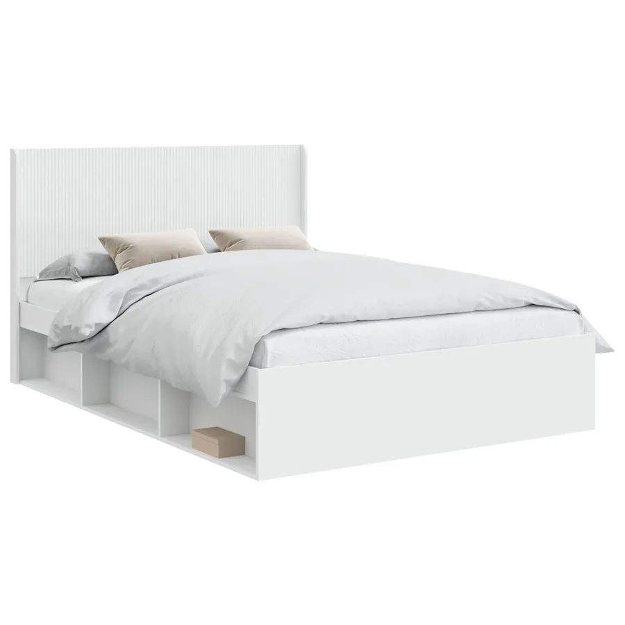 Cadre de lit avec rangement et tête de lit 2 pc - 2