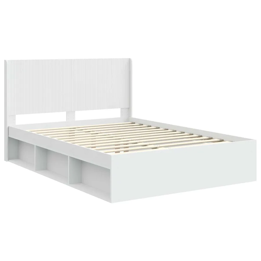 Cadre de lit avec rangement et tête de lit 3 pcs - 4