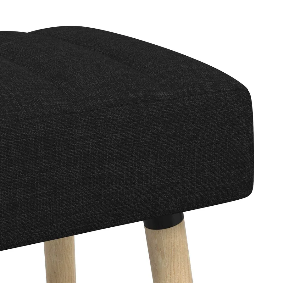 Banc capitonné canal Noir 60 x 40 x 45 cm Tissu - 7