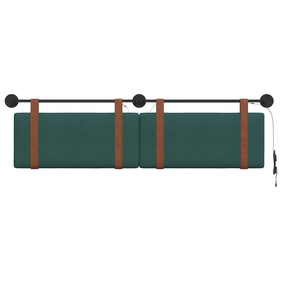 Tête de lit suspendue Avec lumière LED Vert foncé PU antique - 6
