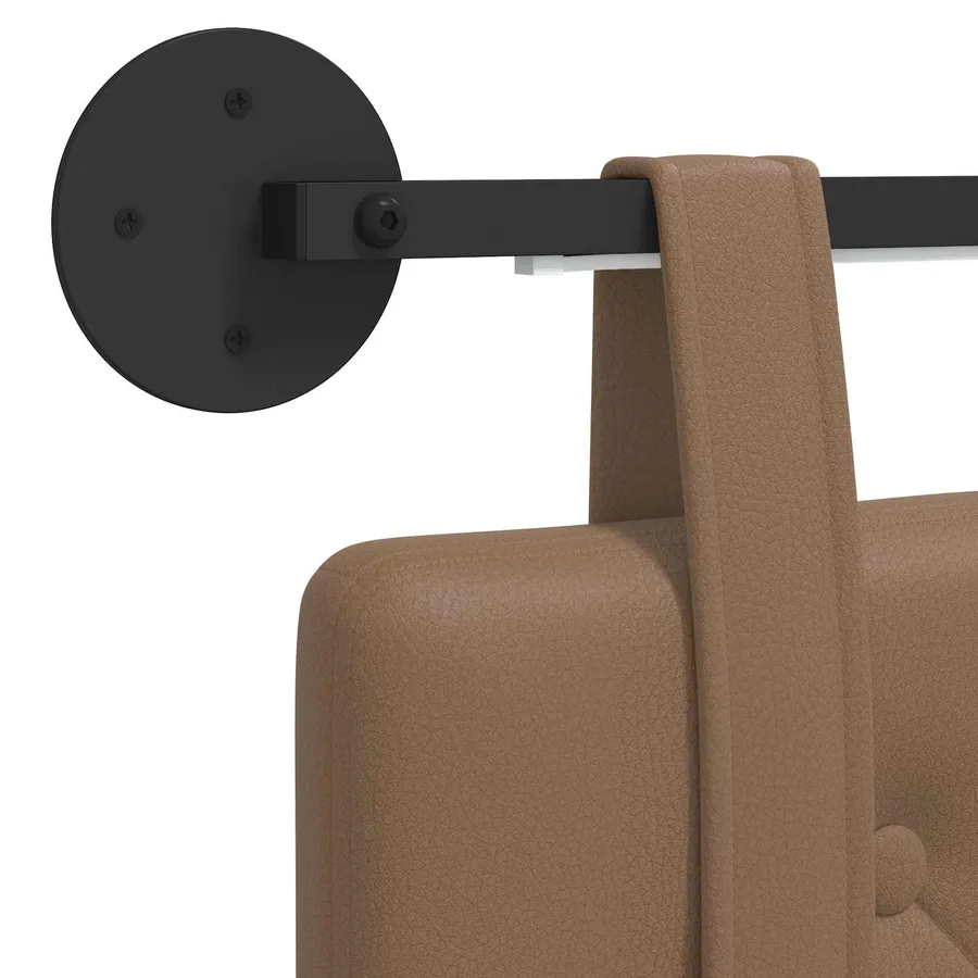 Tête de lit suspendue Avec lumière LED Cappuccino Simili cuir - 8