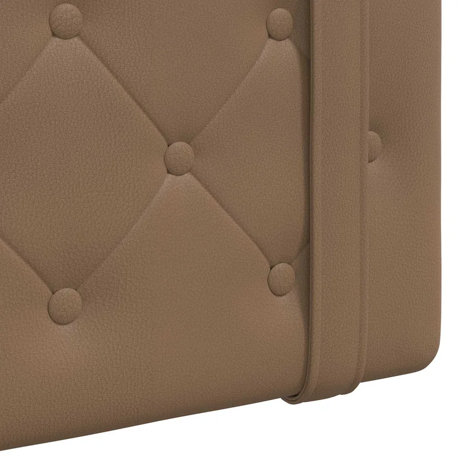 Tête de lit suspendue Avec lumière LED Cappuccino Simili cuir - 9
