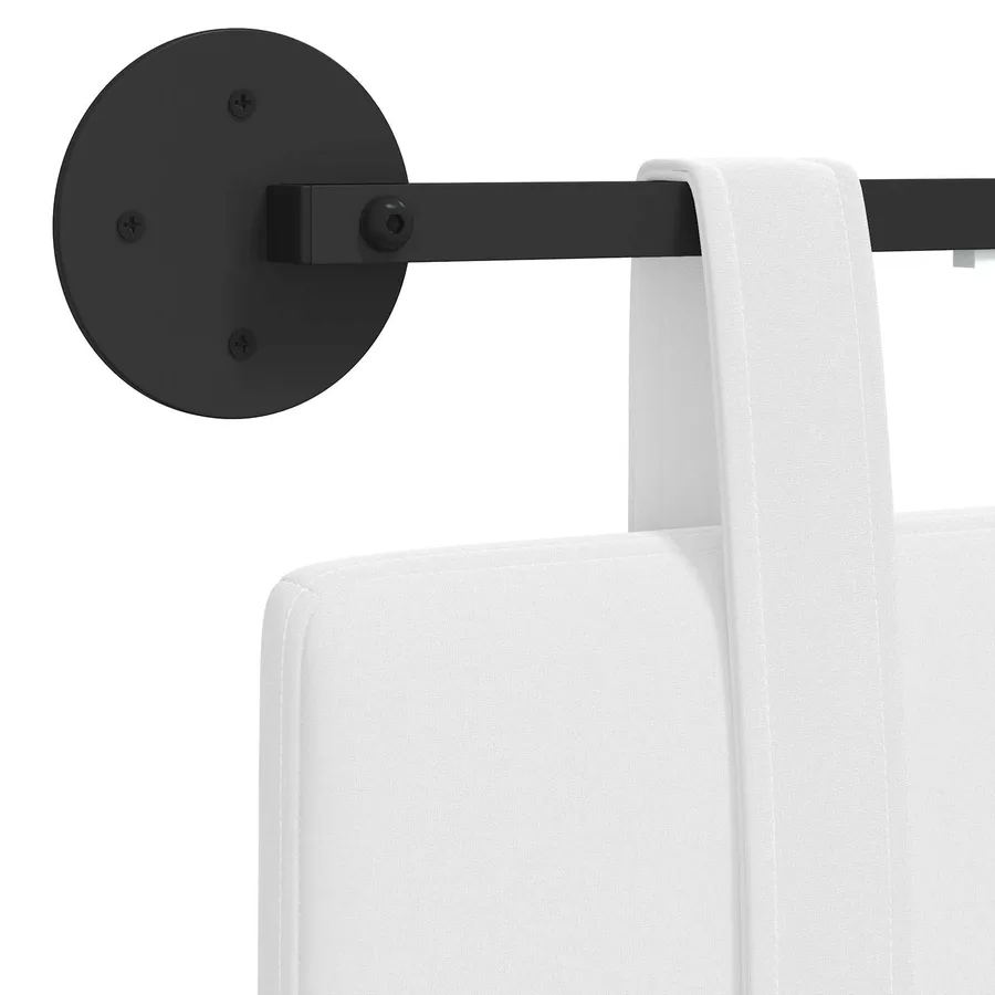 Tête de lit suspendue Avec lumière LED Blanc Tissu - 10
