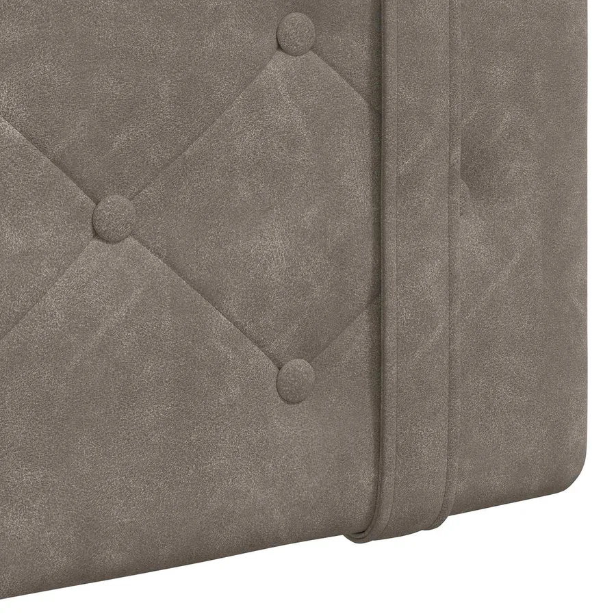 Tête de lit suspendue Avec lumière LED Gris PU antique - 9