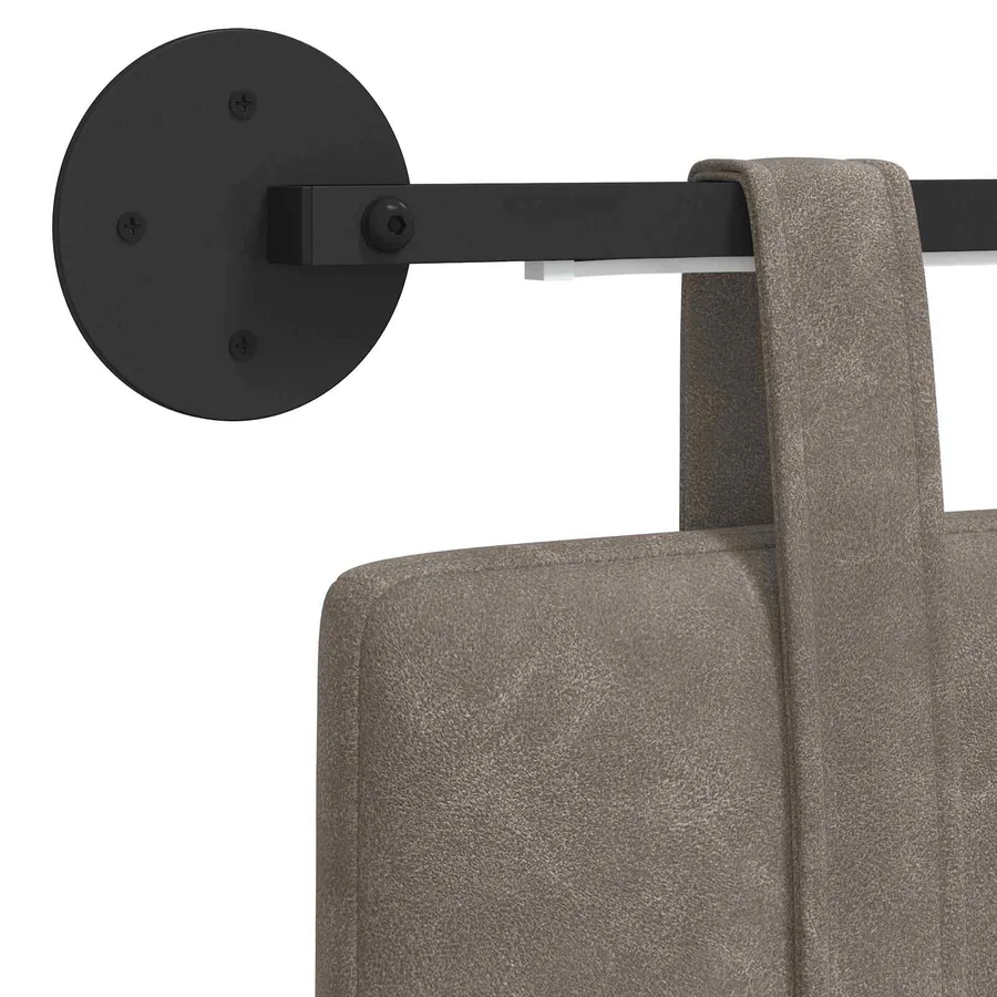 Tête de lit suspendue Avec lumière LED Gris PU antique - 10