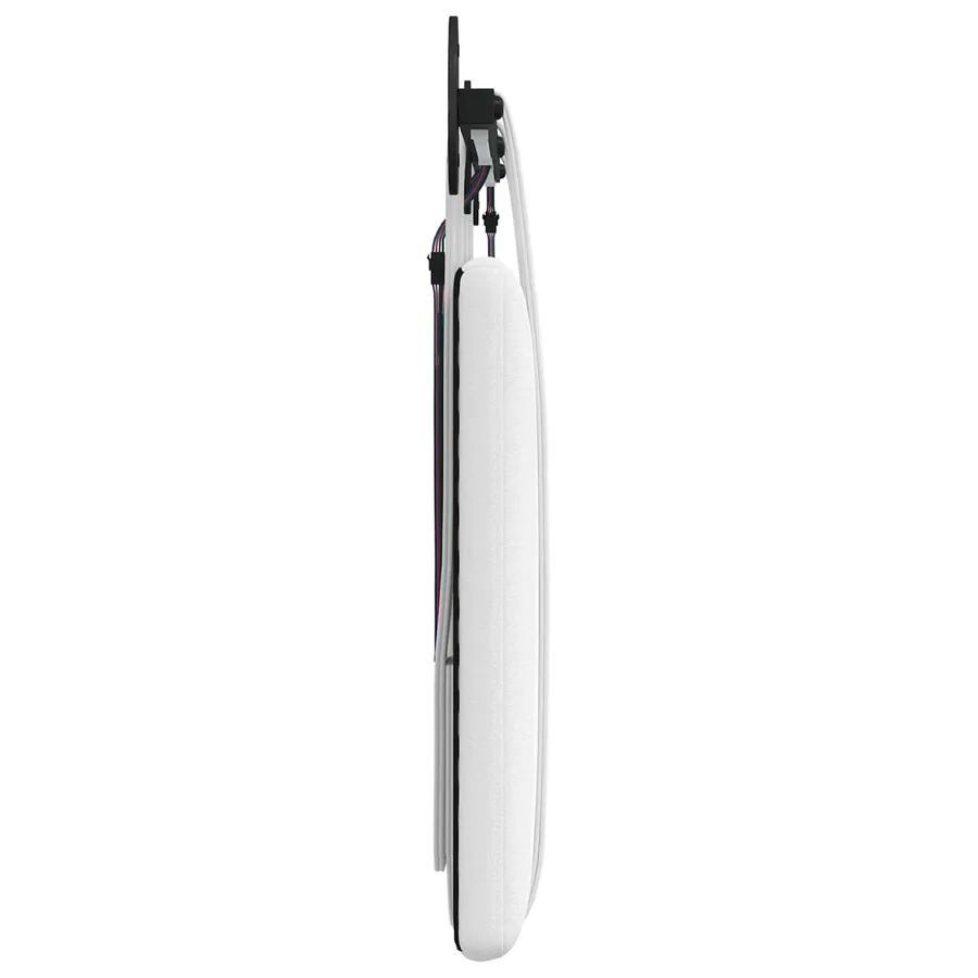Tête de lit suspendue Avec lumière LED Blanc Tissu - 7
