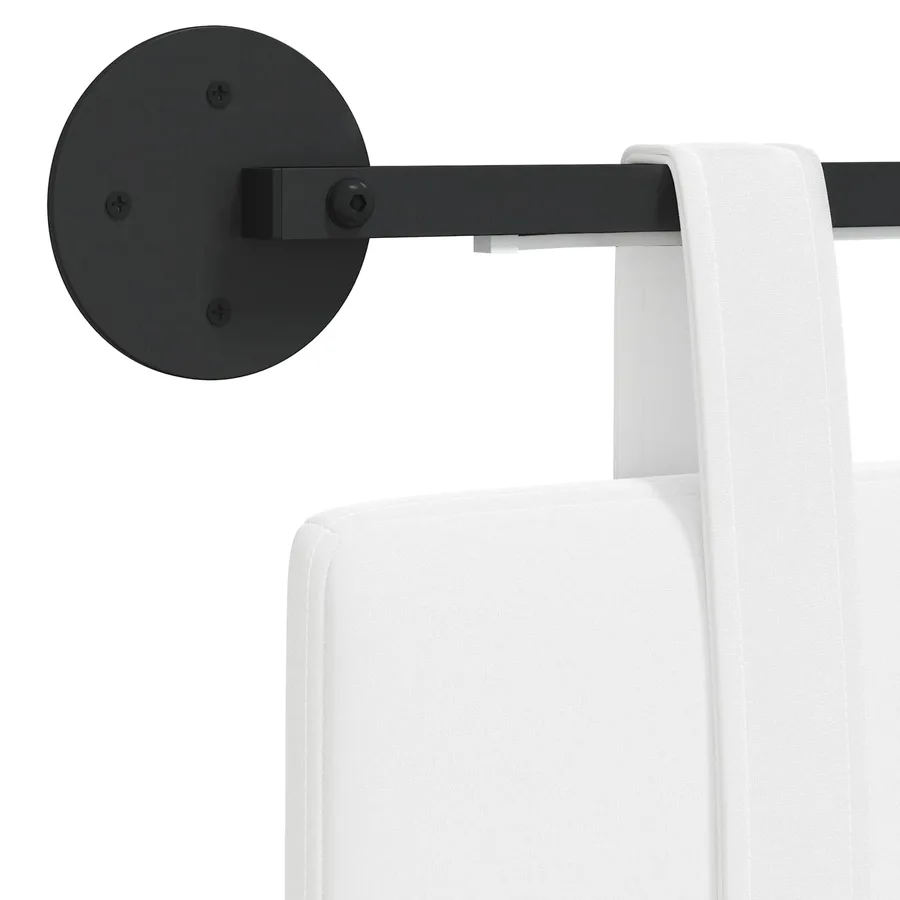 Tête de lit suspendue Avec lumière LED Blanc Tissu - 8