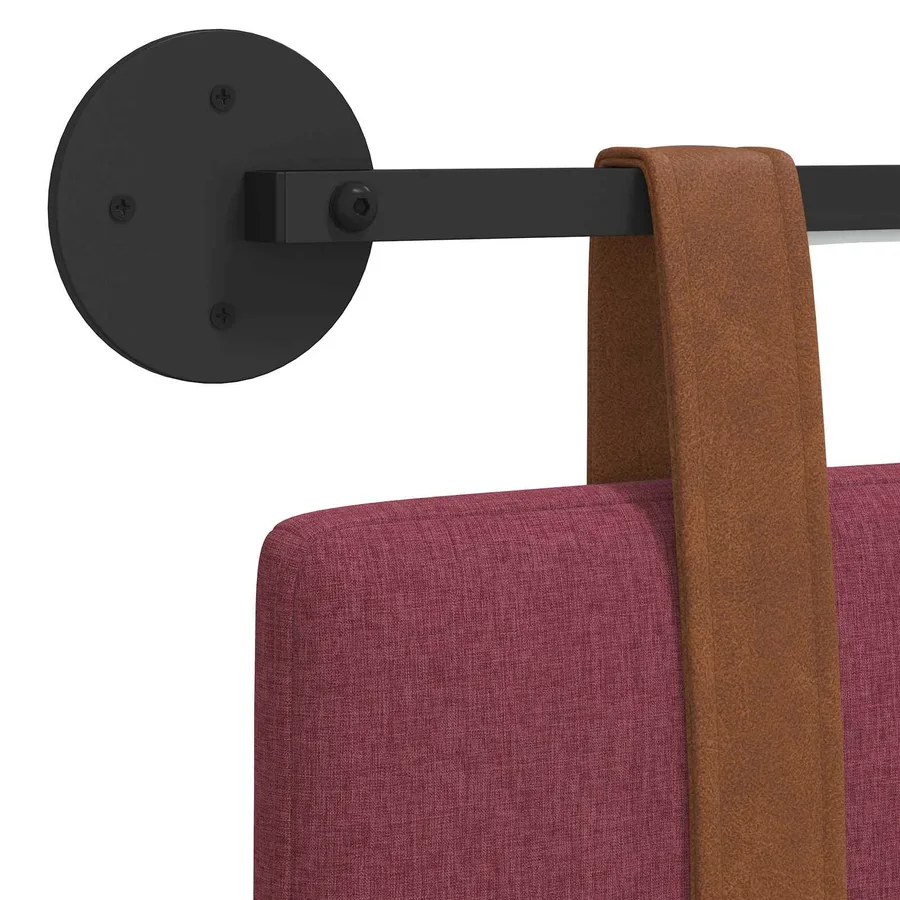Tête de lit suspendue Avec lumière LED Bordeaux PU antique - 10