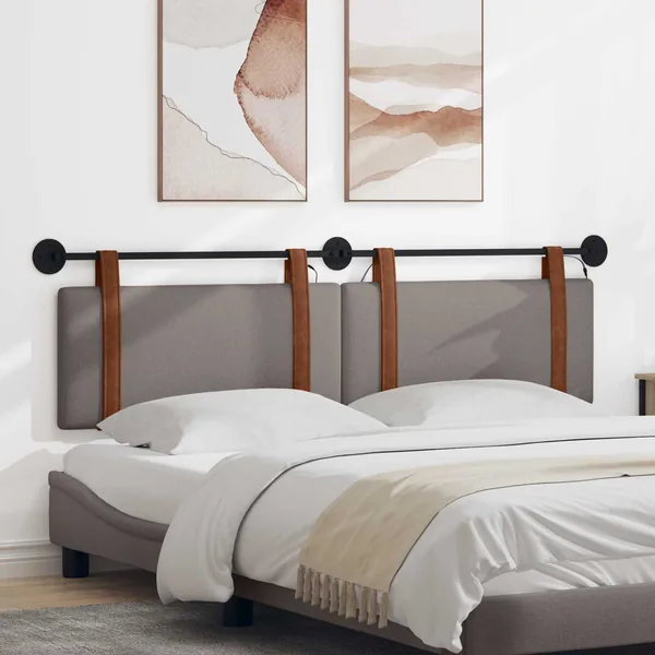 Tête de lit suspendue Avec lumière LED Taupe PU antique