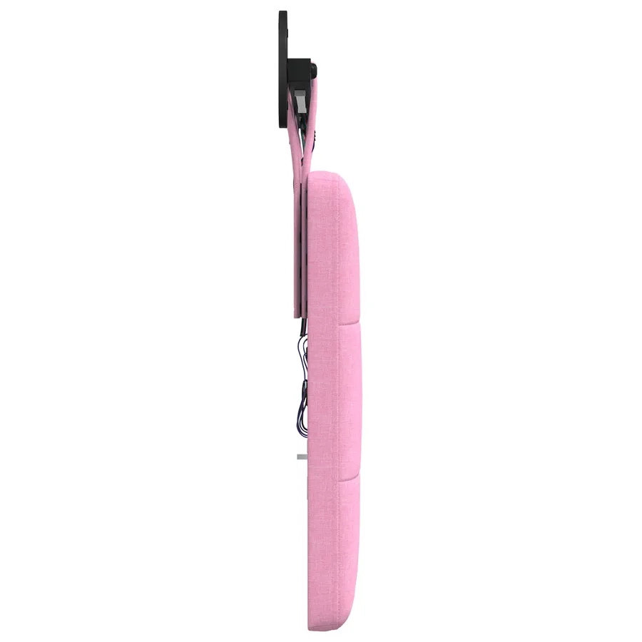 Tête de lit suspendue Avec lumière LED Rose Tissu - 7