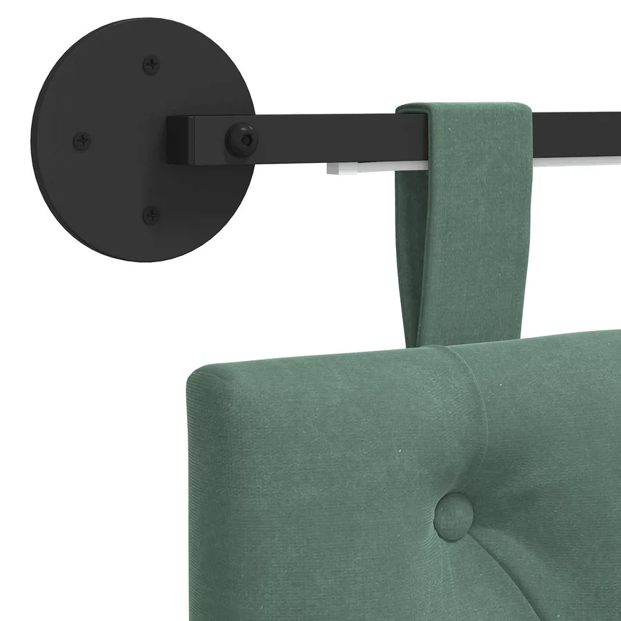 Tête de lit suspendue Avec lumière LED Vert Mer Velours - 8
