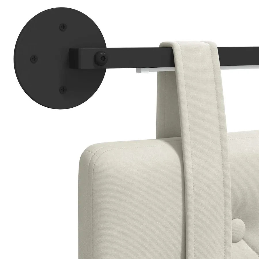 Tête de lit suspendue Avec lumière LED Crème Velours - 10
