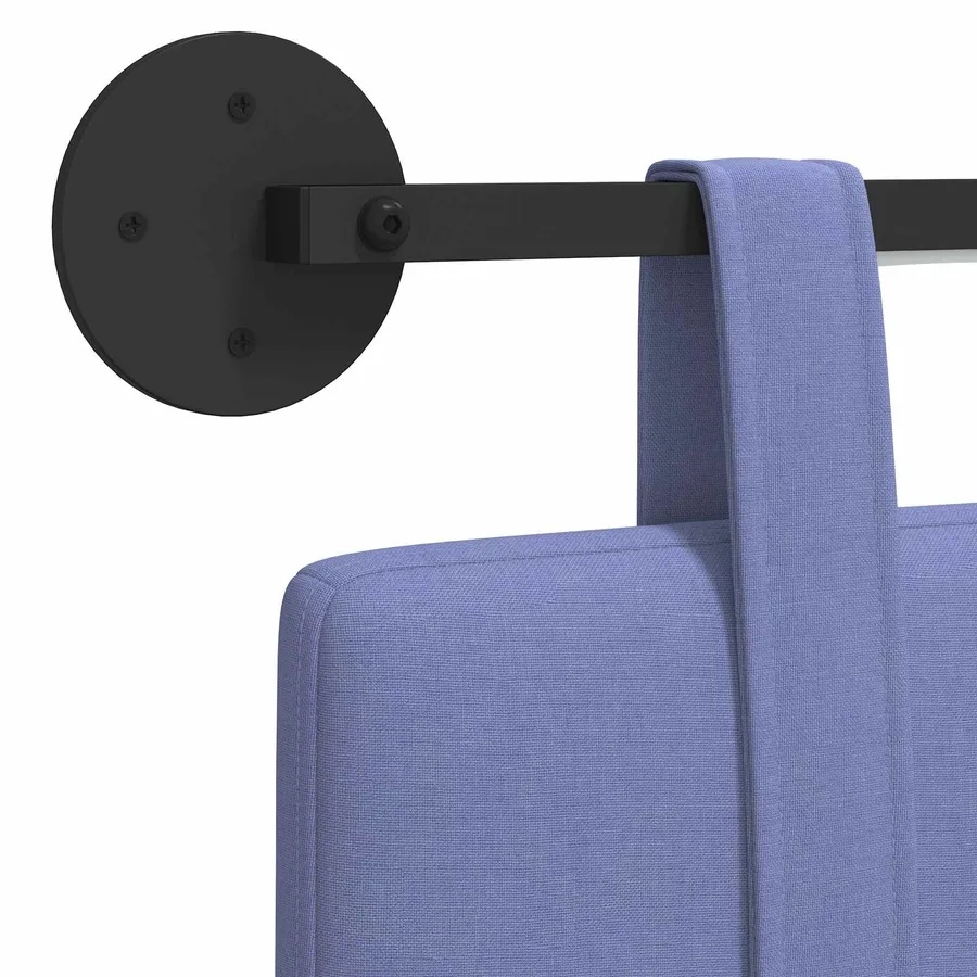 Tête de lit suspendue Avec lumière LED Bleu denim Tissu - 10