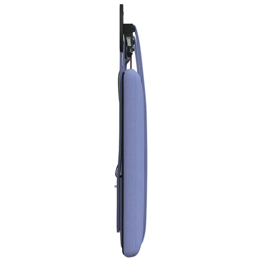 Tête de lit suspendue Avec lumière LED Bleu denim Tissu - 7