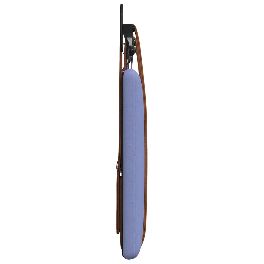 Tête de lit suspendue Avec lumière LED Bleu denim PU antique - 7