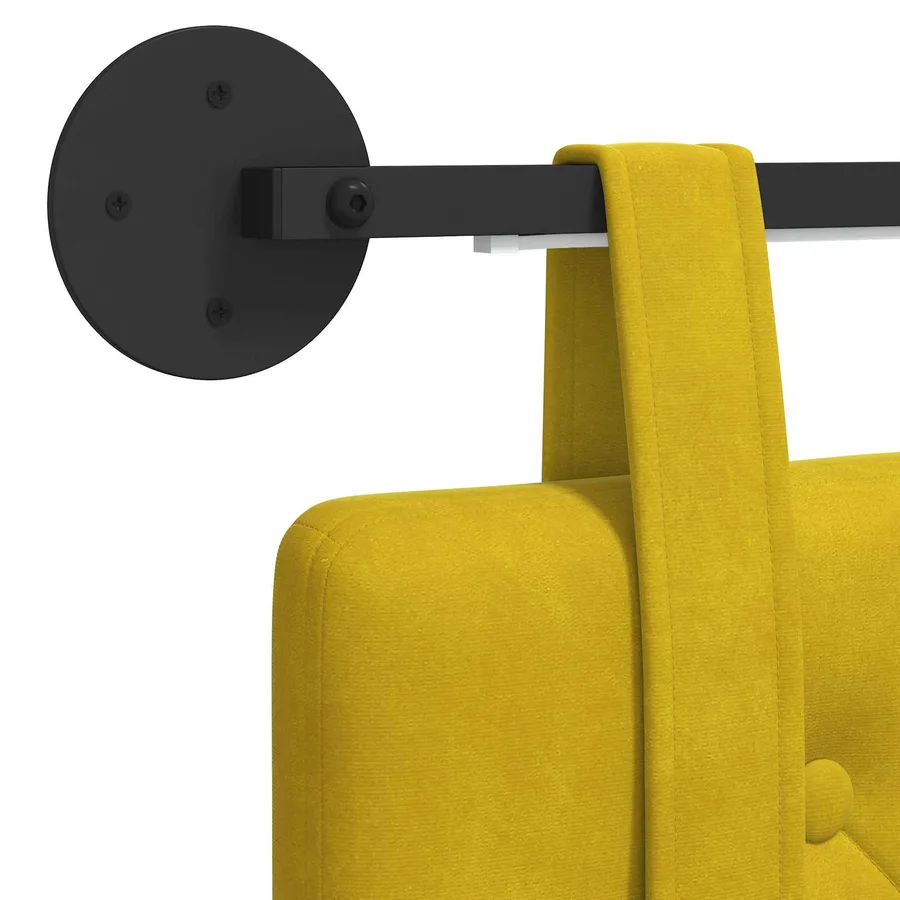Tête de lit suspendue Avec lumière LED Jaune Velours - 8