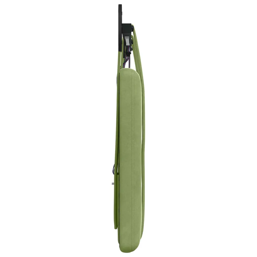 Tête de lit suspendue Avec lumière LED Vert clair Velours - 7