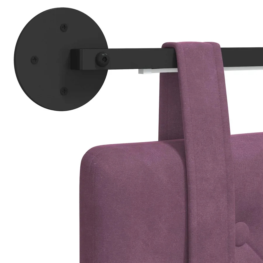 Tête de lit suspendue Avec lumière LED Pourpre Velours - 10