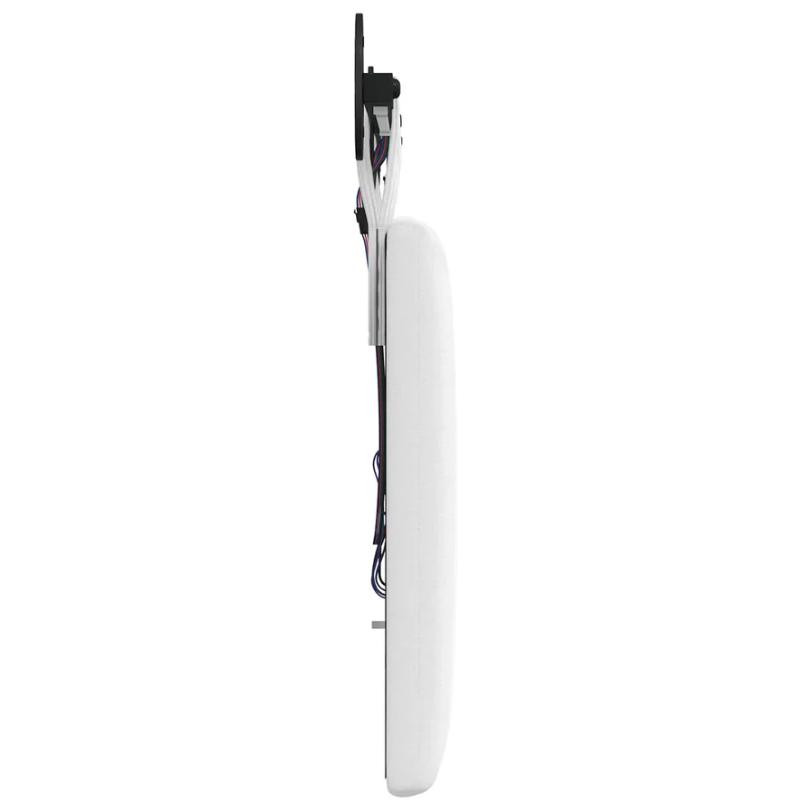 Tête de lit suspendue Avec lumière LED Blanc Tissu - 7