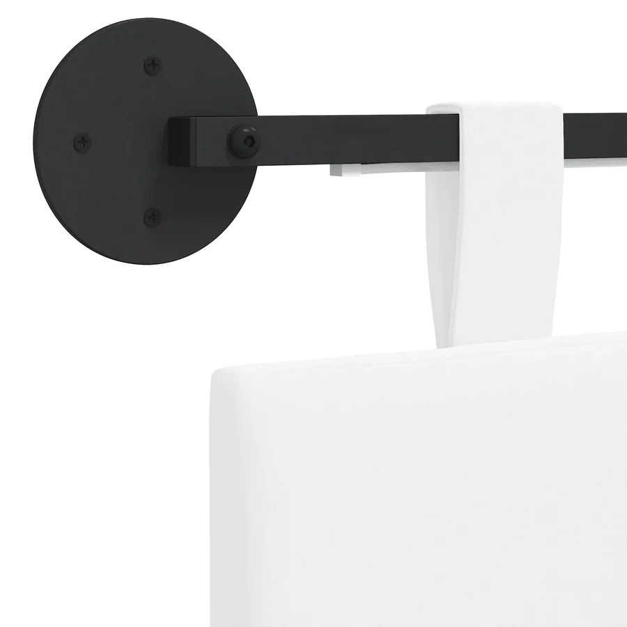 Tête de lit suspendue Avec lumière LED Blanc Tissu - 8