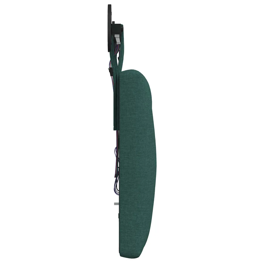 Tête de lit suspendue Avec lumière LED Vert foncé Tissu - 7