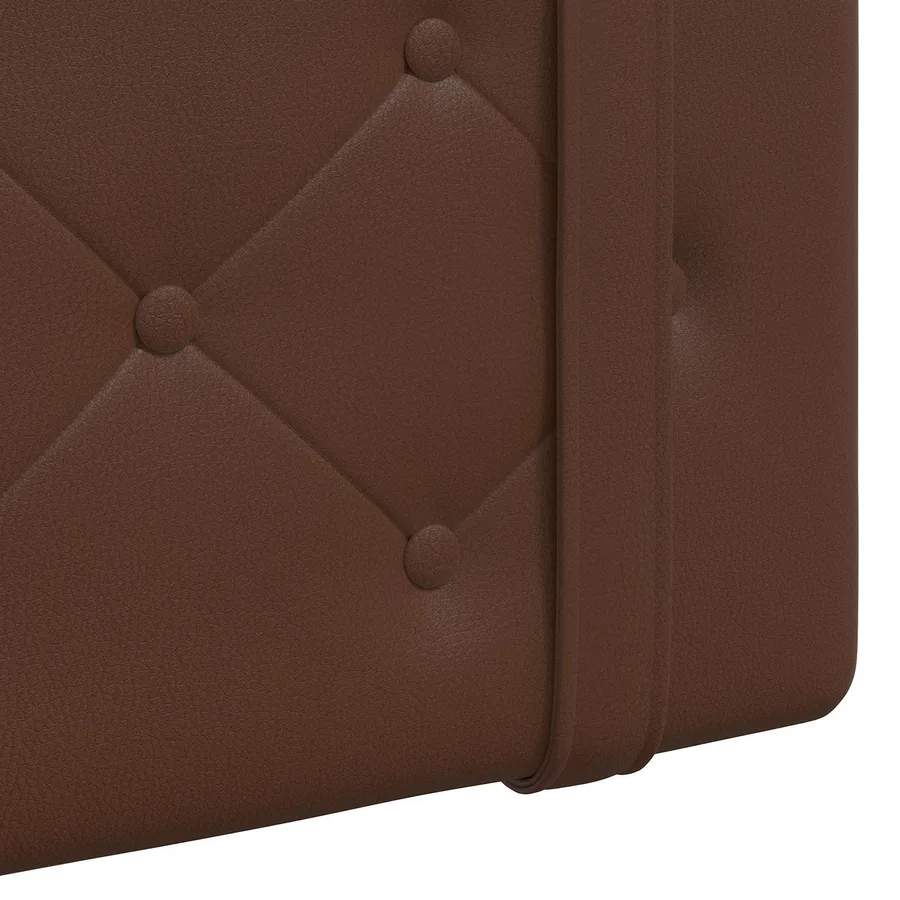 Tête de lit suspendue Avec lumière LED Marron Simili cuir - 9