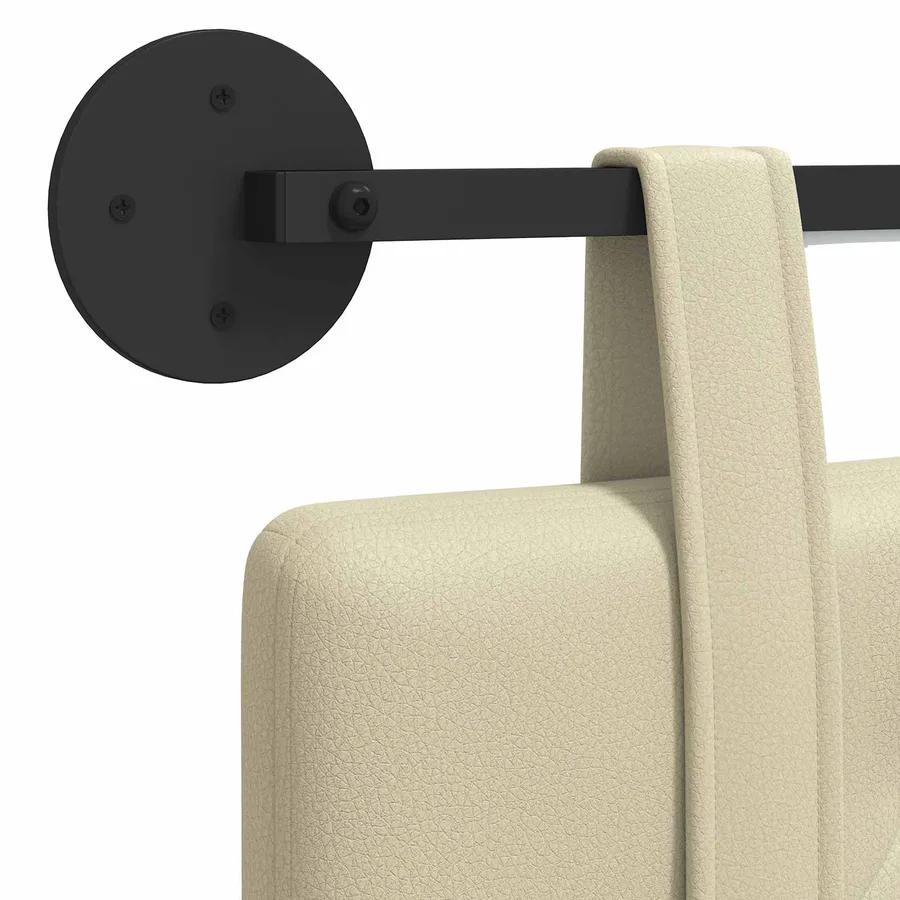 Tête de lit suspendue Avec lumière LED Crème Simili cuir - 10