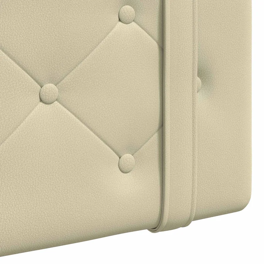 Tête de lit suspendue Avec lumière LED Crème Simili cuir - 9