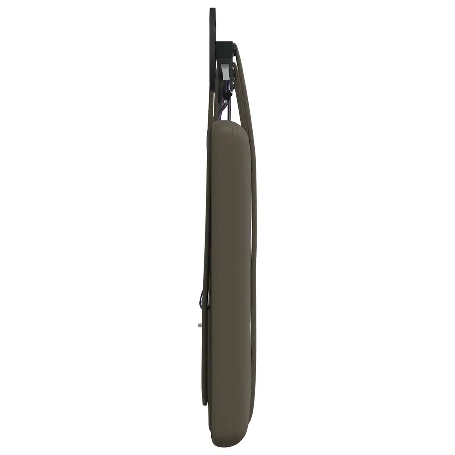 Tête de lit suspendue Avec lumière LED Gris Simili cuir - 7